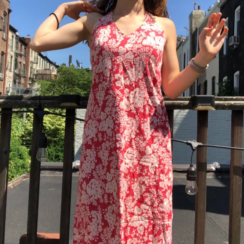 Amazing halter top Hawaiian print dress! size 4